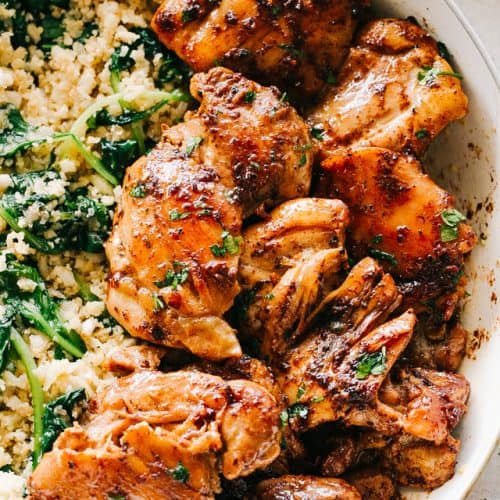 One Pan Chicken Thighs With Rice Recipe